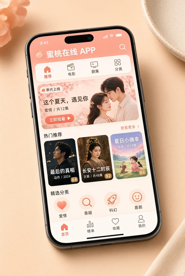 蜜桃在线APP移动端内容服务